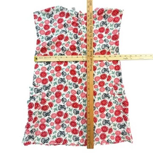 Tea‎ Collection Lucky Butterfly Dress Girls 10 Floral Pockets Corduroy Red Pink - Picture 8 of 8